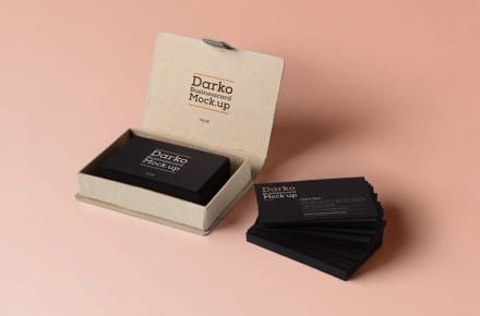 Dark Business Card Mock Up