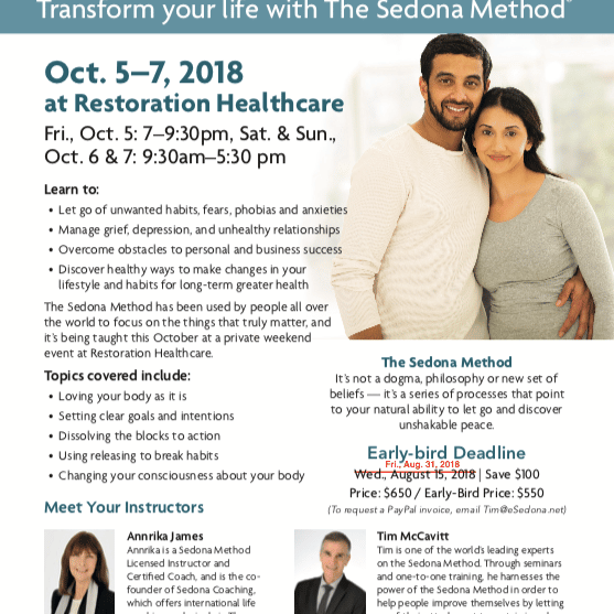 Upcoming Weekend Retreat Explores the Power of Letting Go