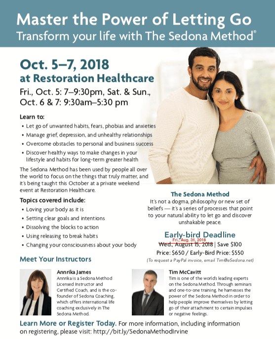 Upcoming Weekend Retreat Explores the Power of Letting Go