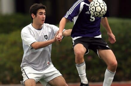 Teens Playing Soccer