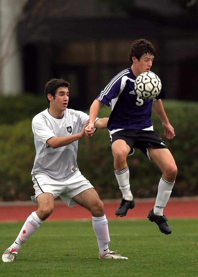 Teens Playing Soccer